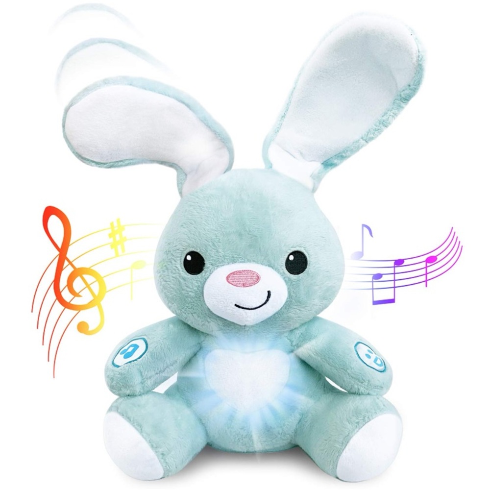 BabyBibi Bunny Stuffed Animal - Interactive Soft Plush Peekaboo Bunny, 16" Tall
